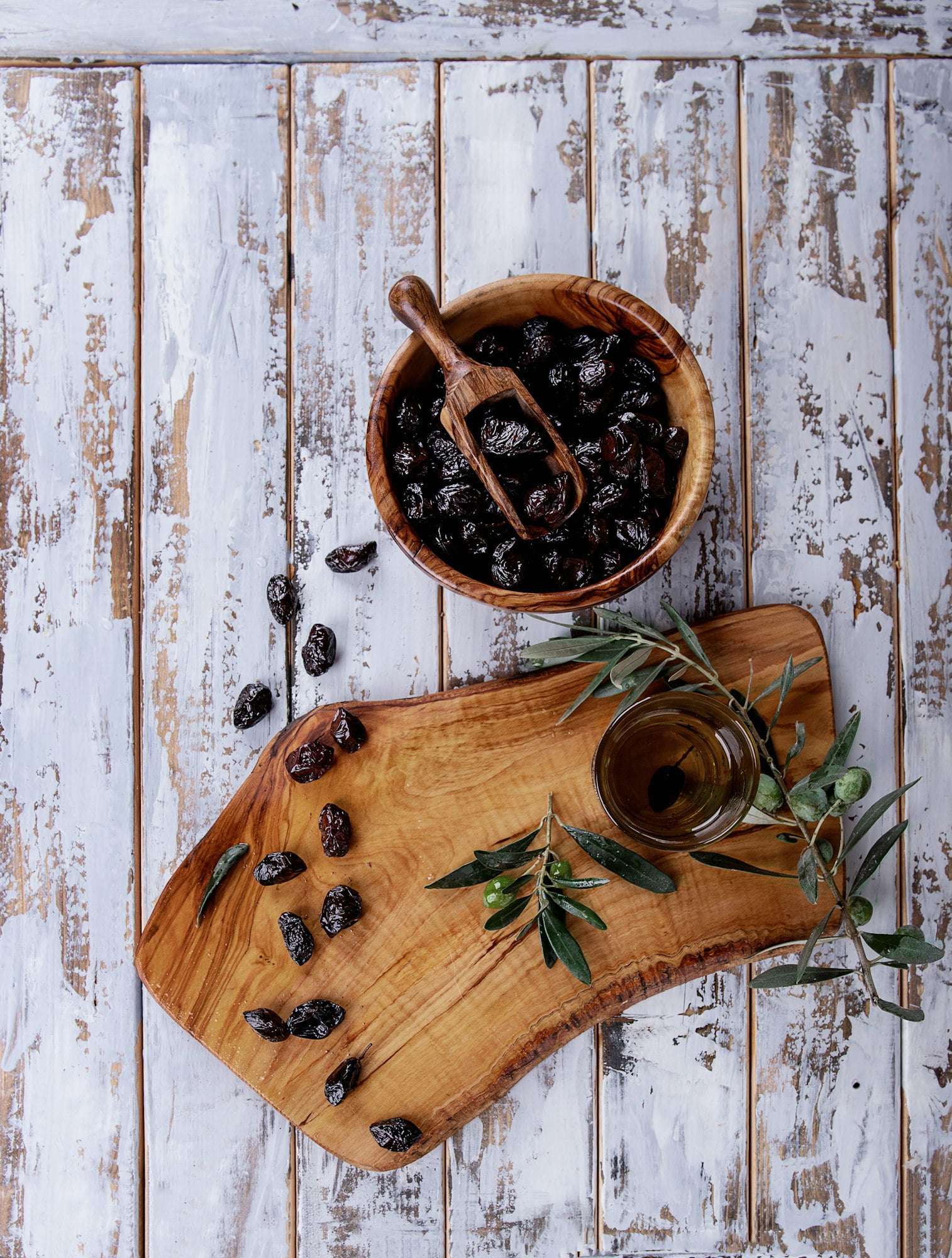 Olive Oil with olives with bread